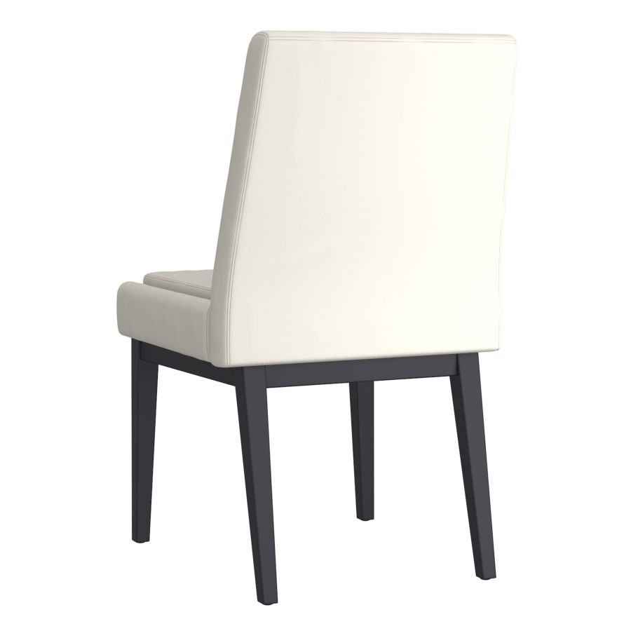 Chaise de salle à manger Cortez, lot de 2, en simili cuir beige et noir ( Meuble Mtl )
