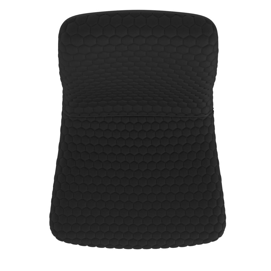 Chaise de salle à manger Brixx, lot de 2, en simili cuir noir et noir ( Meuble Mtl )