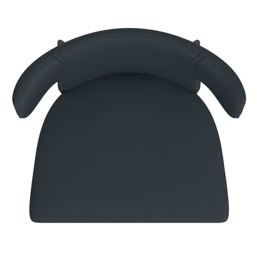 Chaise de salle à manger Olis, lot de 2, en simili cuir noir et noir ( Meuble Mtl )