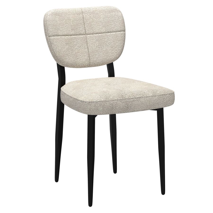 Chaise de salle à manger Zeke, ensemble de 2, en beige et noir ( Meuble Mtl )