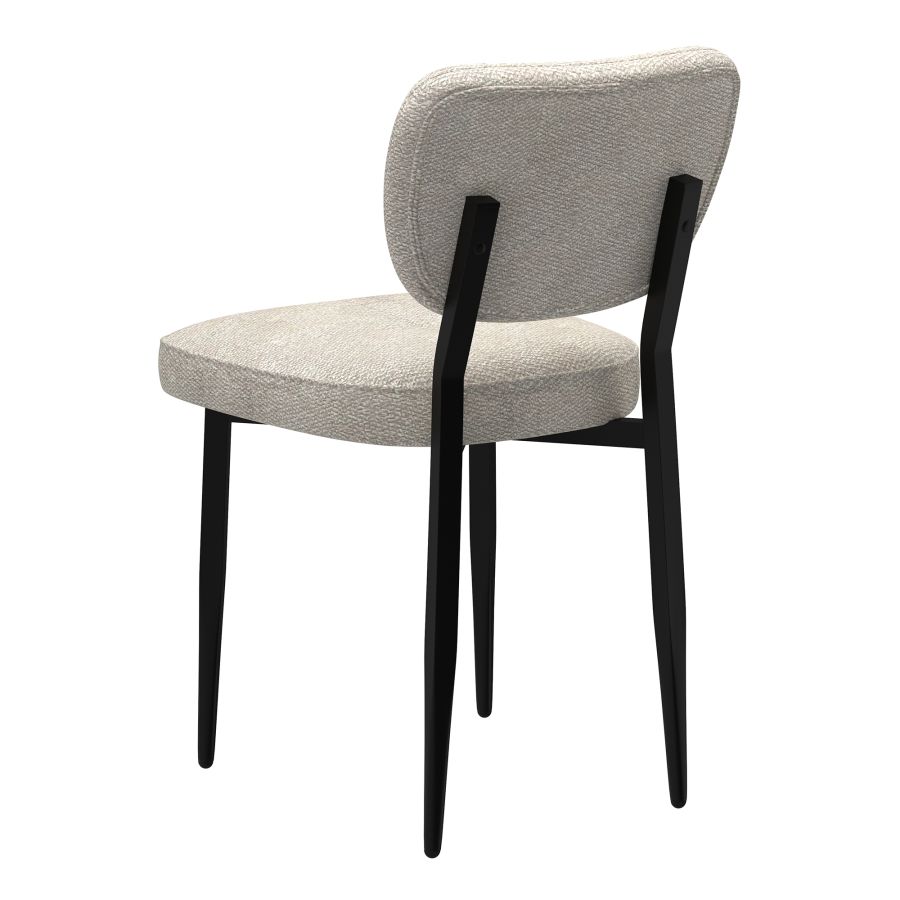 Chaise de salle à manger Zeke, ensemble de 2, en beige et noir ( Meuble Mtl )