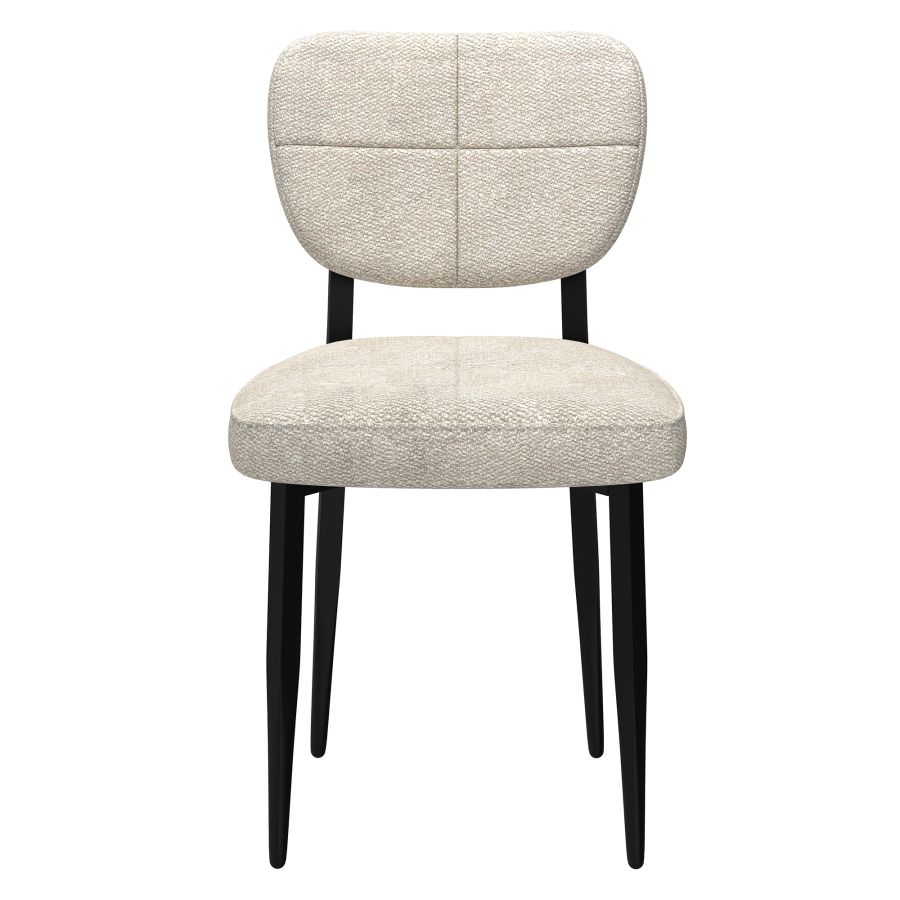 Chaise de salle à manger Zeke, ensemble de 2, en beige et noir ( Meuble Mtl )