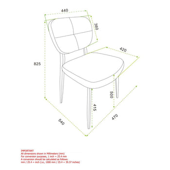 Chaise de salle à manger Zeke, ensemble de 2, en charbon de bois et noir ( Meuble Mtl ) 