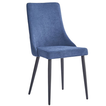 Chaise d'appoint Venise, ensemble de 2 en bleu et noir ( Meuble Mtl )