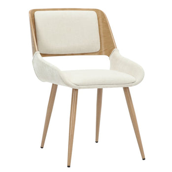 Chaise de salle à manger Hudson en tissu beige et naturel ( Meuble Mtl ) 