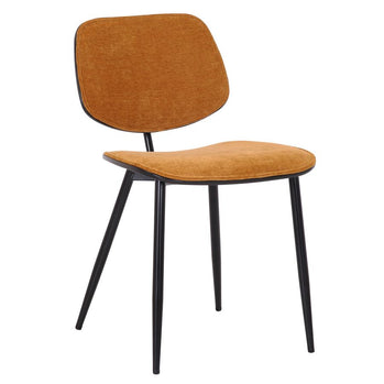 Capri Side Chair, Set of 2, in Rust, Walnut and Black ( Meuble Mtl )