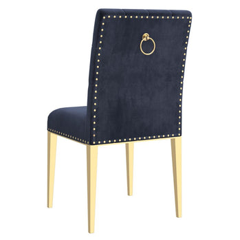 Chaise d'appoint Azul, ensemble de 2 en noir et or ( Meuble Mtl )