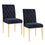 Chaise d'appoint Azul, ensemble de 2 en noir et or ( Meuble Mtl )