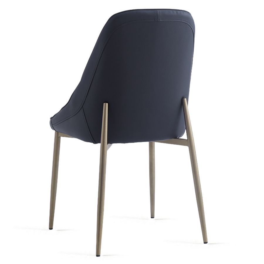Chaise d'appoint Cleo, ensemble de 2, en noir et or vieilli ( Meuble Mtl )