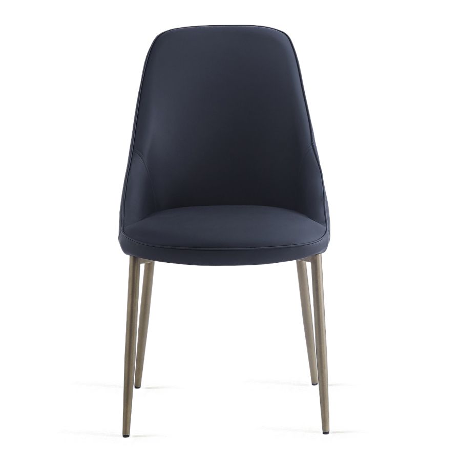 Chaise d'appoint Cleo, ensemble de 2, en noir et or vieilli ( Meuble Mtl )