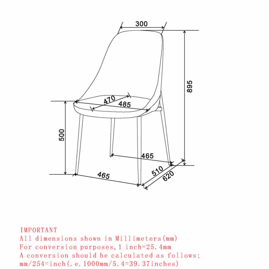Chaise d'appoint Cleo, ensemble de 2, en noir et or vieilli ( Meuble Mtl )