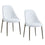 Chaise d'appoint Cleo, ensemble de 2, en blanc et or vieilli ( Meuble Mtl )