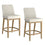 Jace 26" Tabouret de comptoir, lot de 2, en tissu beige et naturel ( Meuble Mtl ) 