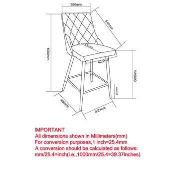 Tabouret de comptoir Devo de 26 po, ensemble de 2, en noir ( Meuble Mtl )