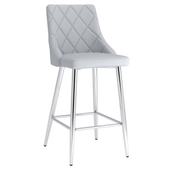 Tabouret de comptoir Devo de 26 po, ensemble de 2, en gris pâle ( Meuble Mtl )