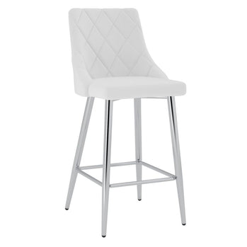 Tabouret de comptoir Devo de 26 po, ensemble de 2, en blanc ( Meuble Mtl )