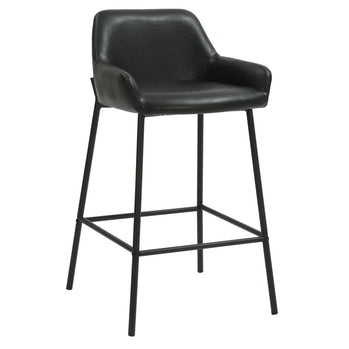 Tabouret de comptoir Baily de 26 po, ensemble de 2, en noir