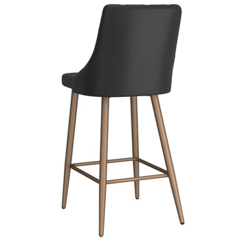 Tabouret de comptoir Antoine de 26 po, ensemble de 2, en noir ( Meuble Mtl )