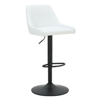 Tabouret pivotant à hauteur réglable Kron, ensemble de 2, en similicuir blanc ( Meuble Mtl )