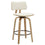 Zuni 26" Tabouret de comptoir pivotant en tissu beige et naturel ( Meuble Mtl ) 