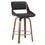 Tabouret de comptoir Hudson de 26 po avec pivot en similicuir noir et noyer ( Meuble Mtl )