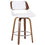 Tabouret de comptoir Hudson de 26 po avec pivot en similicuir blanc et noyer ( Meuble Mtl )