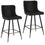 Tabouret de comptoir Xander de 26 po, ensemble de 2, en noir ( Meuble Mtl )