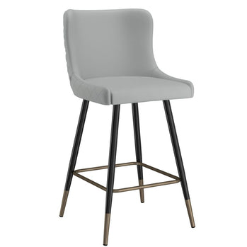 Tabouret de comptoir Xander de 26 po, ensemble de 2, en gris pâle ( Meuble Mtl )