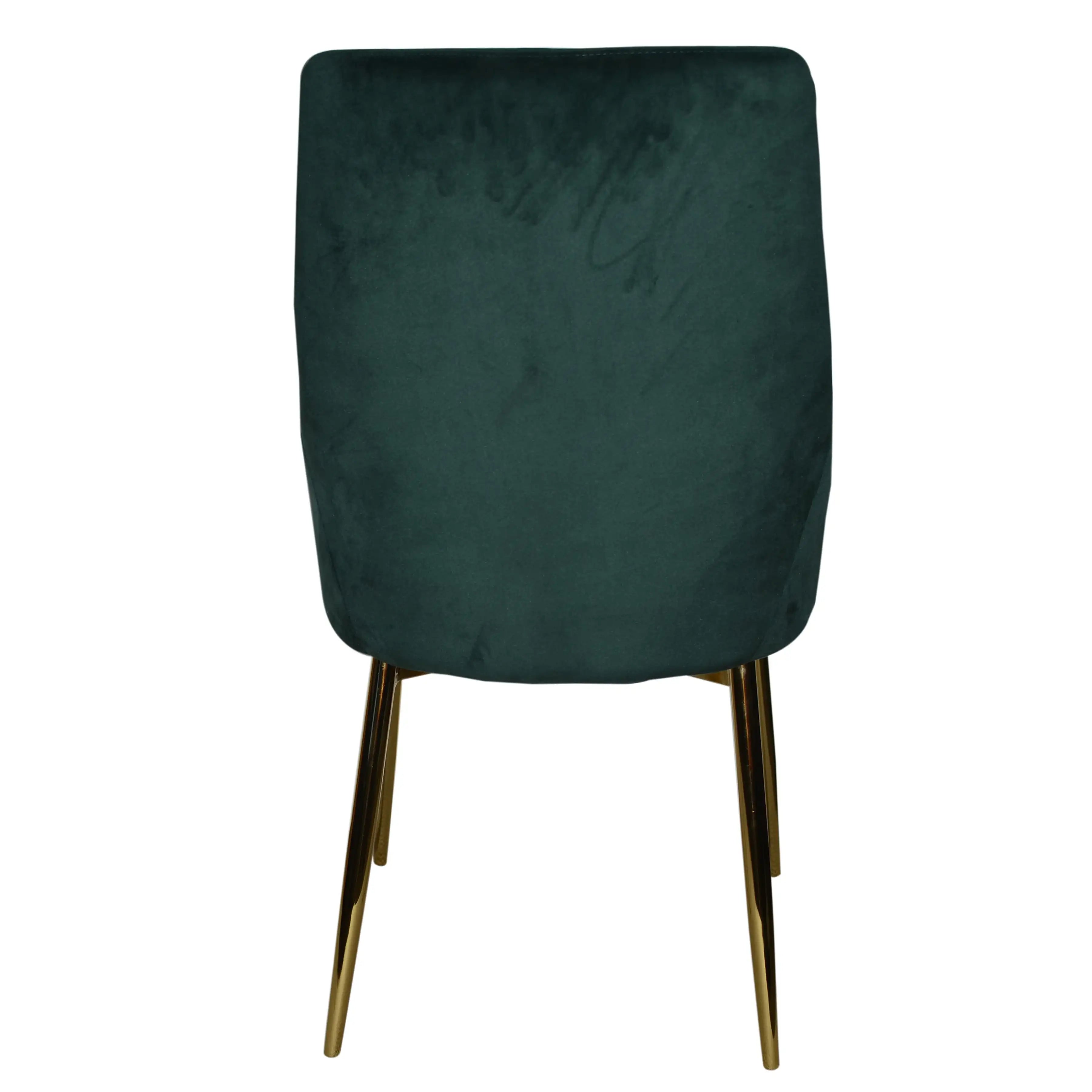 Chaises 2064 Velours Marine | Pieds d'Or | Ensemble de 2