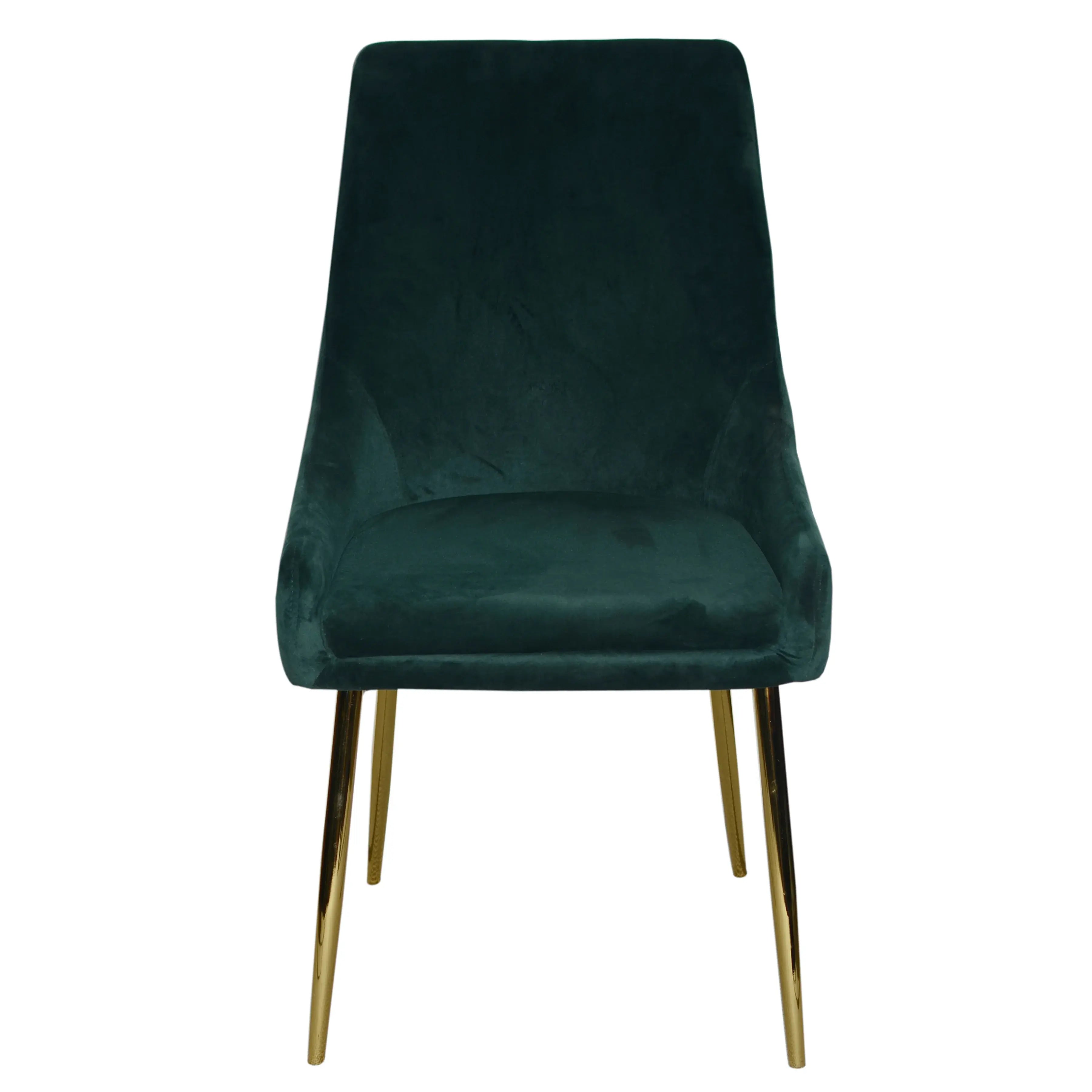 Chaises 2064 Velours Marine | Pieds d'Or | Ensemble de 2