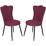 Chaises 2067 Rose Blush | Velours &amp; Pieds Noirs | Lot de 2