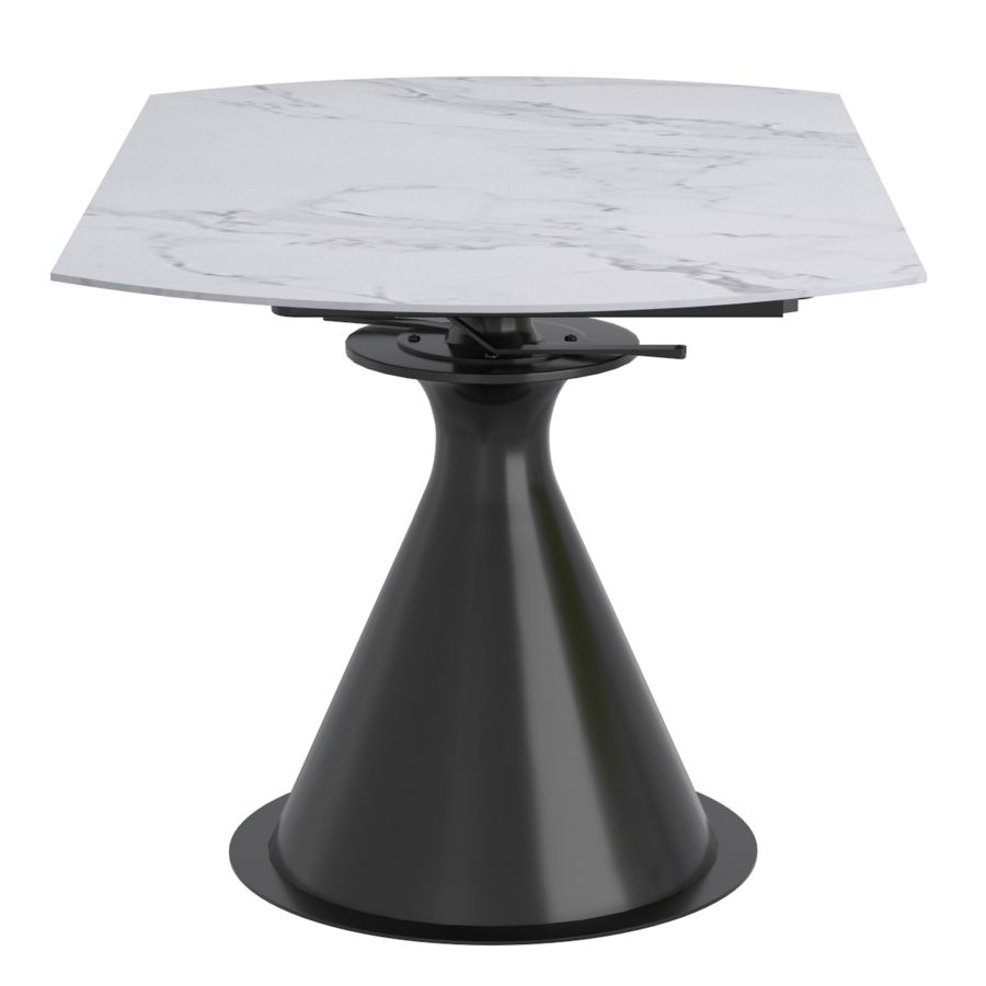 Ensemble de salle à manger 7 pièces Calisto/Scarlet avec table blanche et chaise anthracite