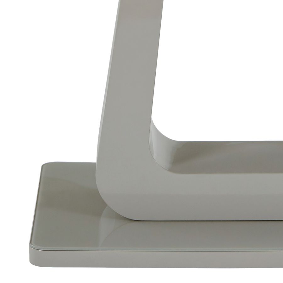 Corvus/Devo Ensemble de salle à manger 7 pièces avec table gris chaud et chaise blanche