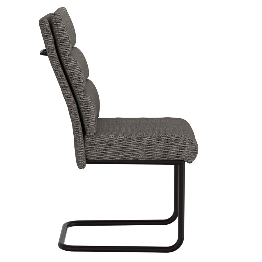 Forna/Brodi Ensemble de salle à manger 7 pièces avec table naturelle et chaise charbon de bois