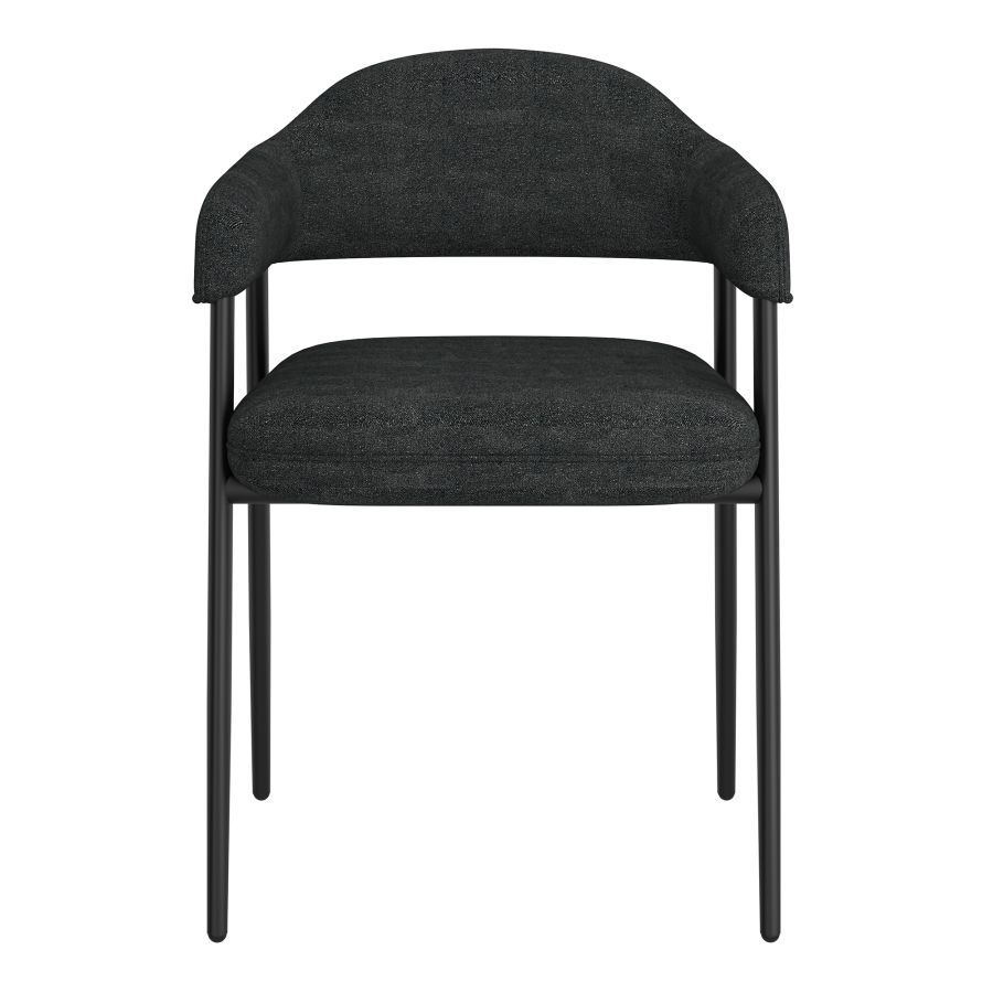 Stark/Archer Ensemble de salle à manger 7 pièces en noir avec chaise anthracite ( Meuble Mtl )