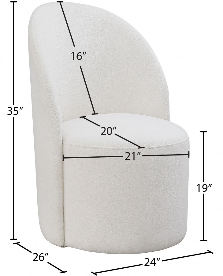 Accent de tissu Hareyled boucle | Chaise de salle à manger