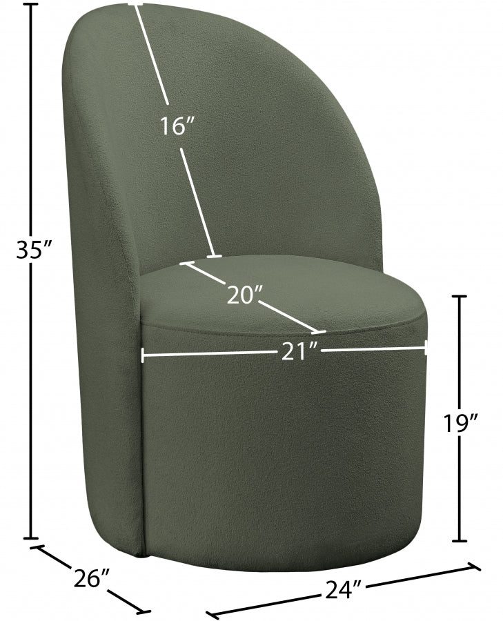 Accent de tissu Hareyled boucle | Chaise de salle à manger
