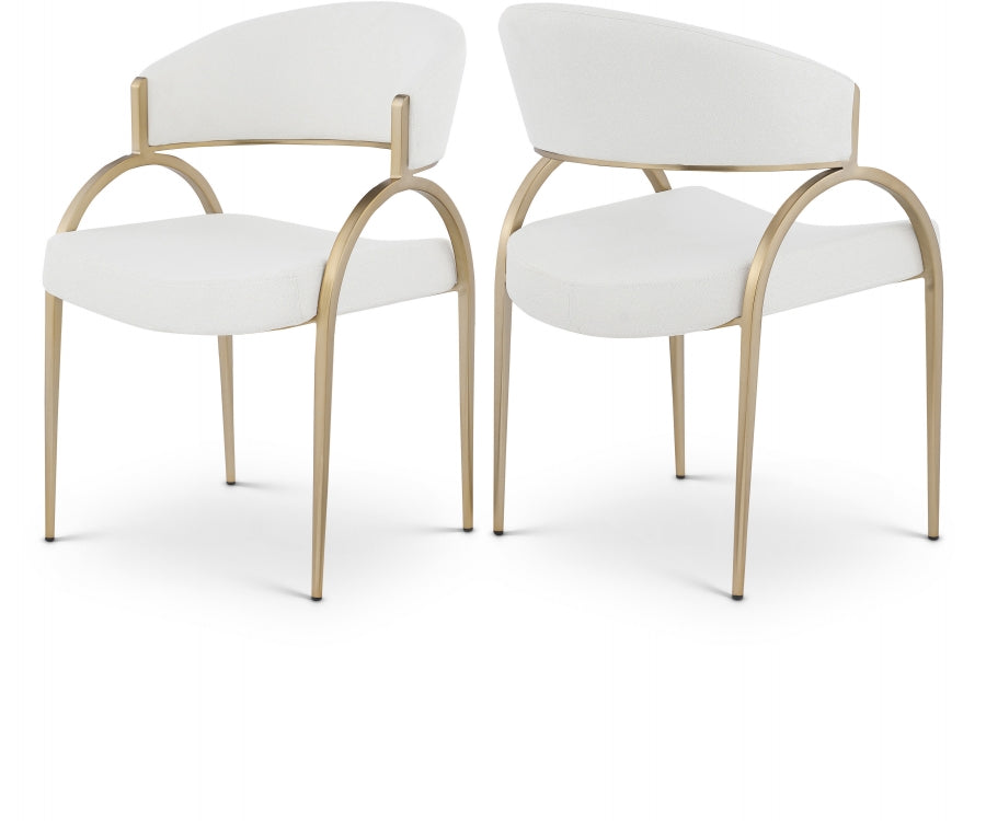 Chaise de salle à manger texturée en lin Privet