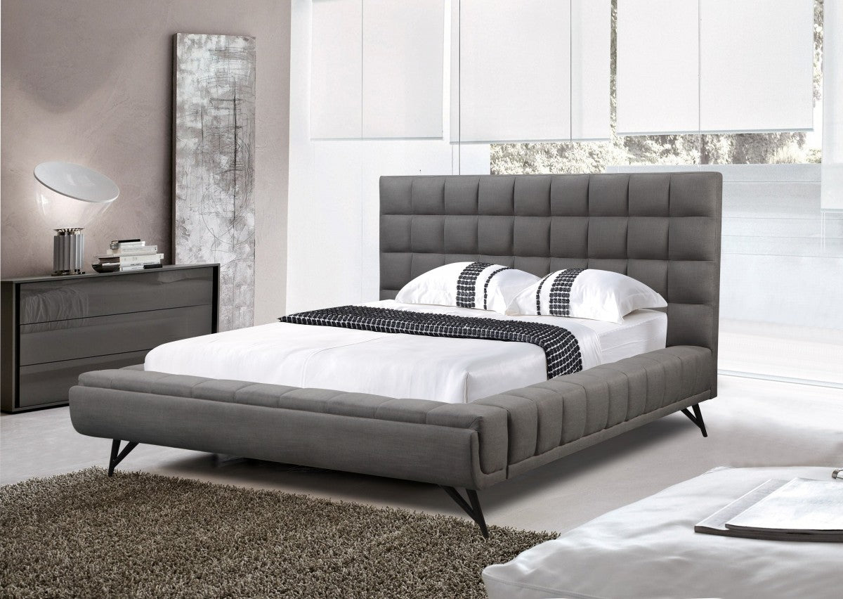 LIT PLATEFORME KING - GRIS ( Meuble Mtl )