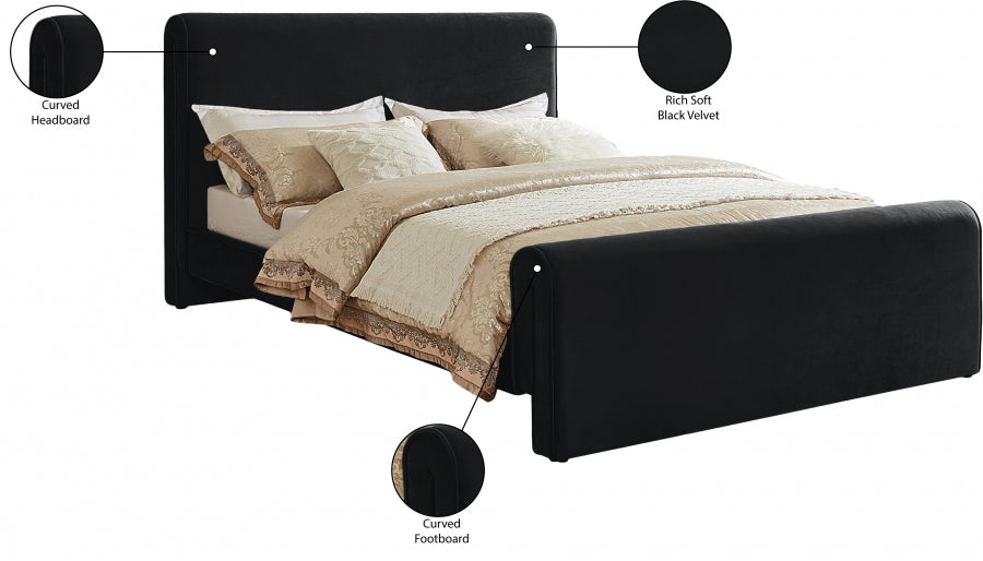 Lit king size en velours Sloan
