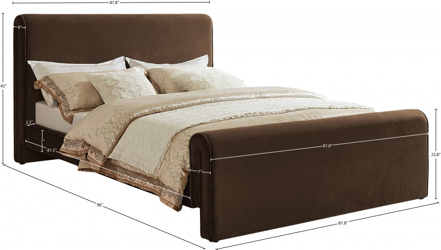 Lit king size en velours Sloan