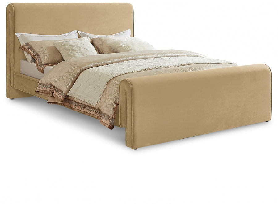 Lit king size en velours Sloan