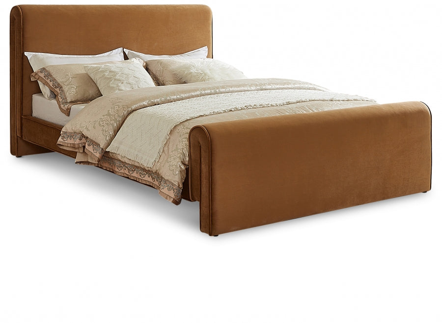 Lit king size en velours Sloan