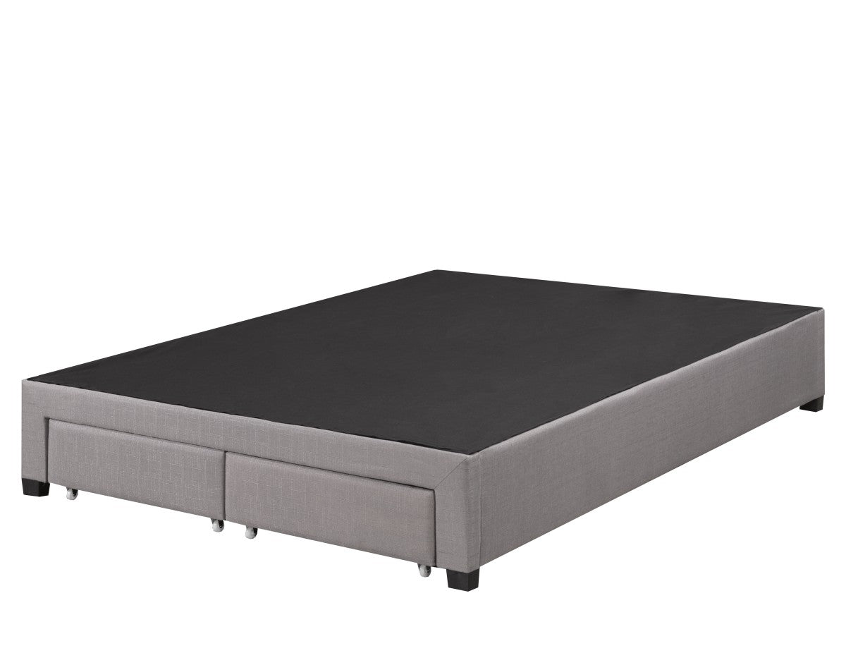 Base de Lit Bradley | Gris | Tiroirs & Lattes | Toutes Tailles