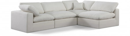 Canapé sectionnel confortable en tissu texturé en lin