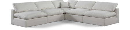 Canapé sectionnel confortable en tissu texturé en lin