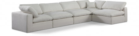 Canapé sectionnel confortable en tissu texturé en lin