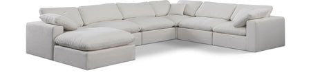 Canapé sectionnel confortable en tissu texturé en lin