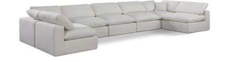 Canapé sectionnel confortable en tissu texturé en lin