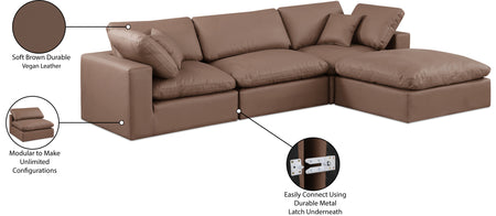 Canapé sectionnel confortable en cuir végétalien